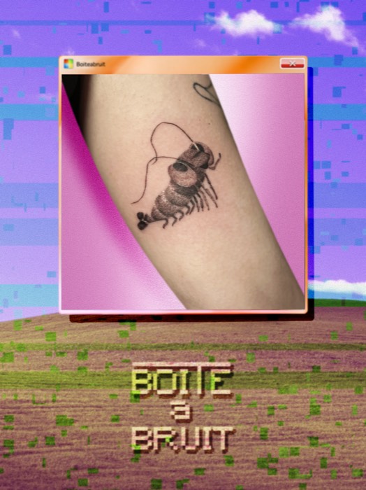 Tatouage d'une abeille avec un fil et une aiguille en pointillisme